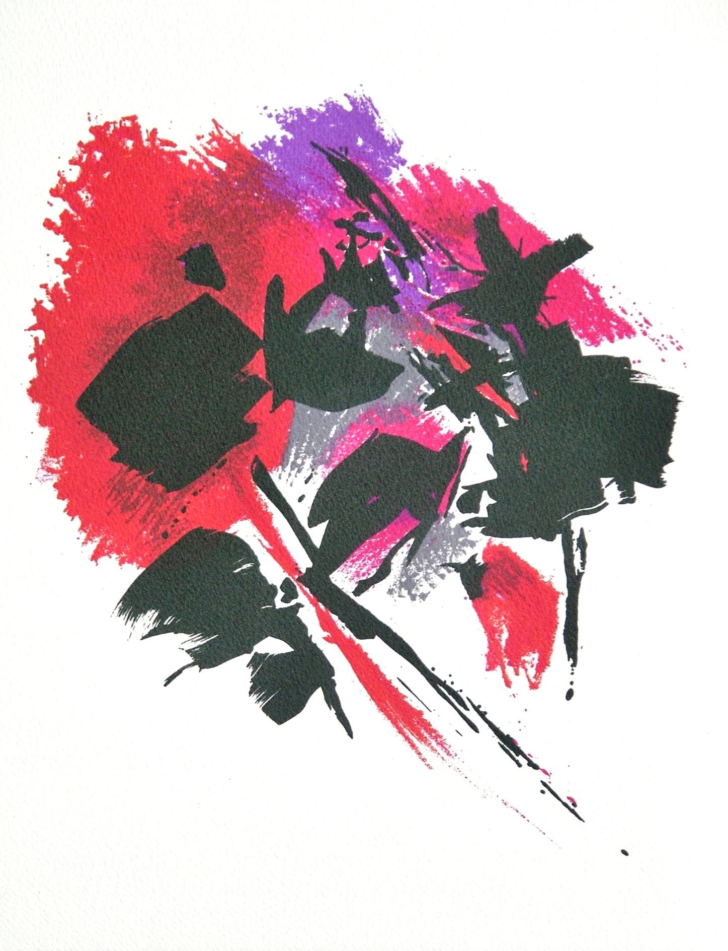 Landscape Print Alfred MANESSIER - La tache rouge, Souvenirs et Portraits d'Artistes