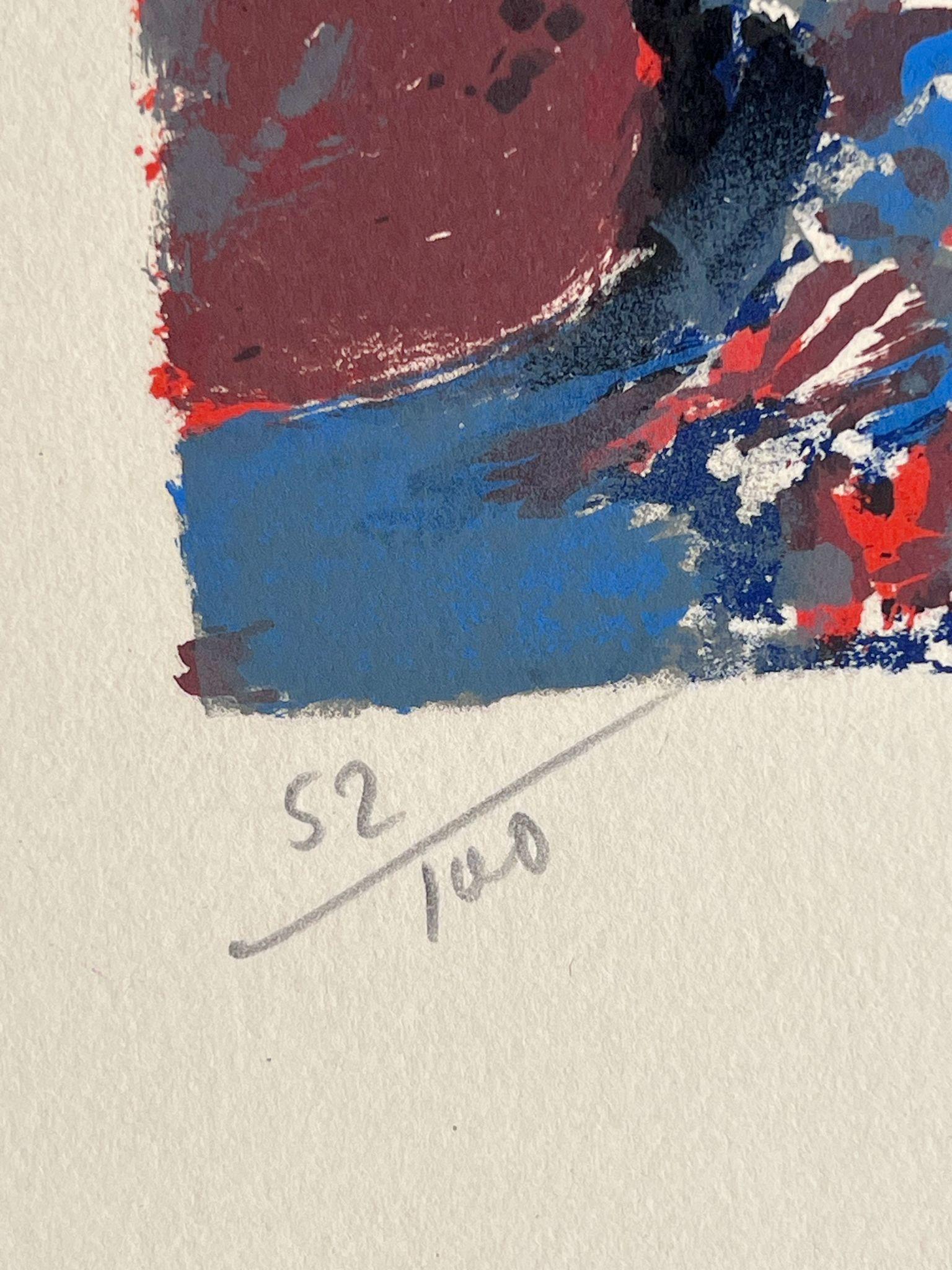 Le Ravin - Beige Abstract Print by Alfred MANESSIER