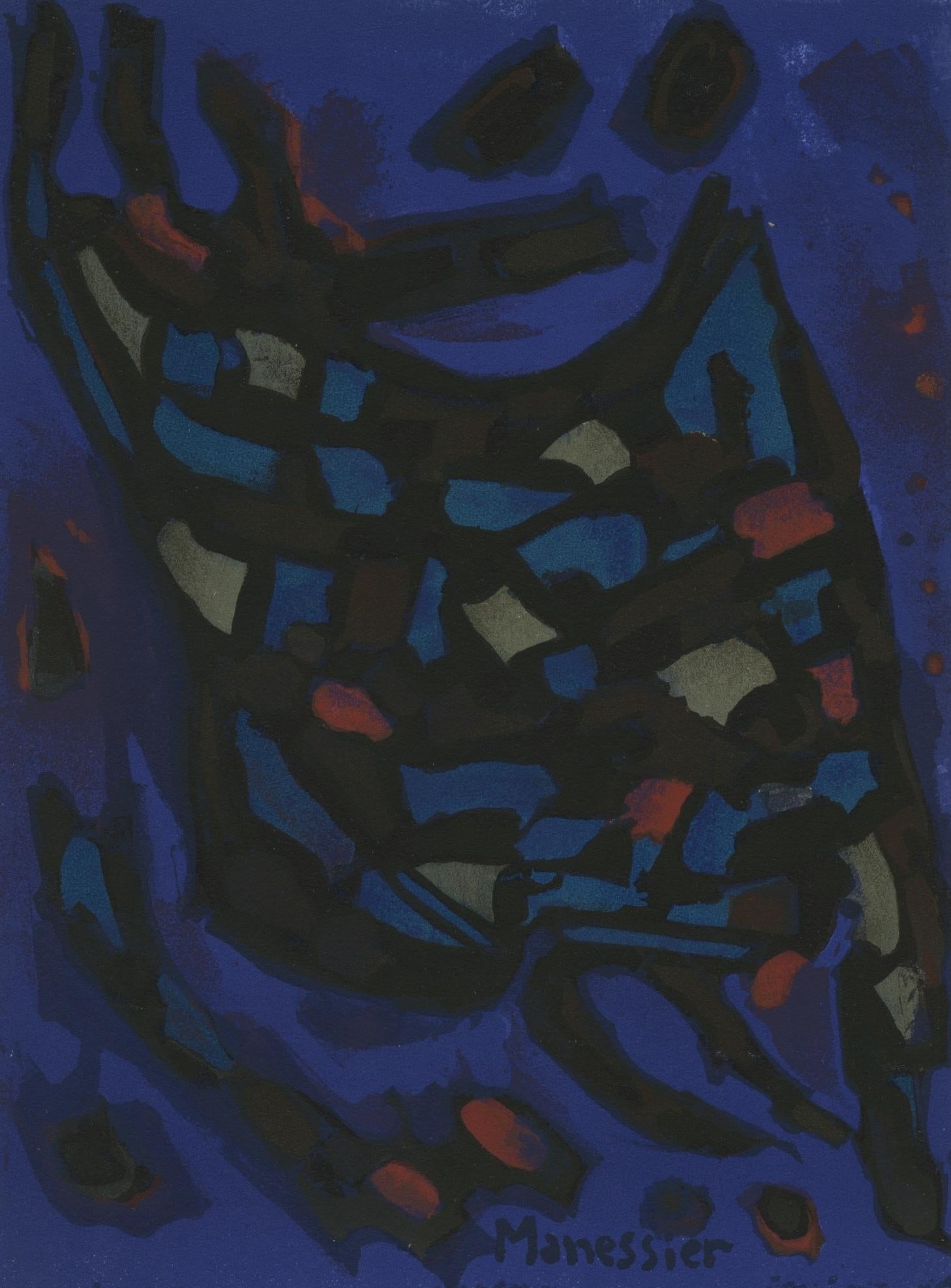 litografia originale - Print di Alfred MANESSIER
