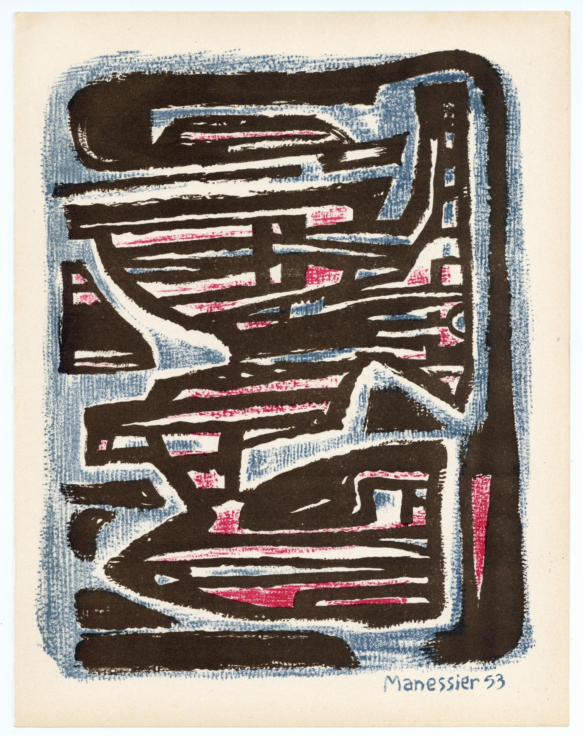 Figurative Print de Alfred MANESSIER - litografía original