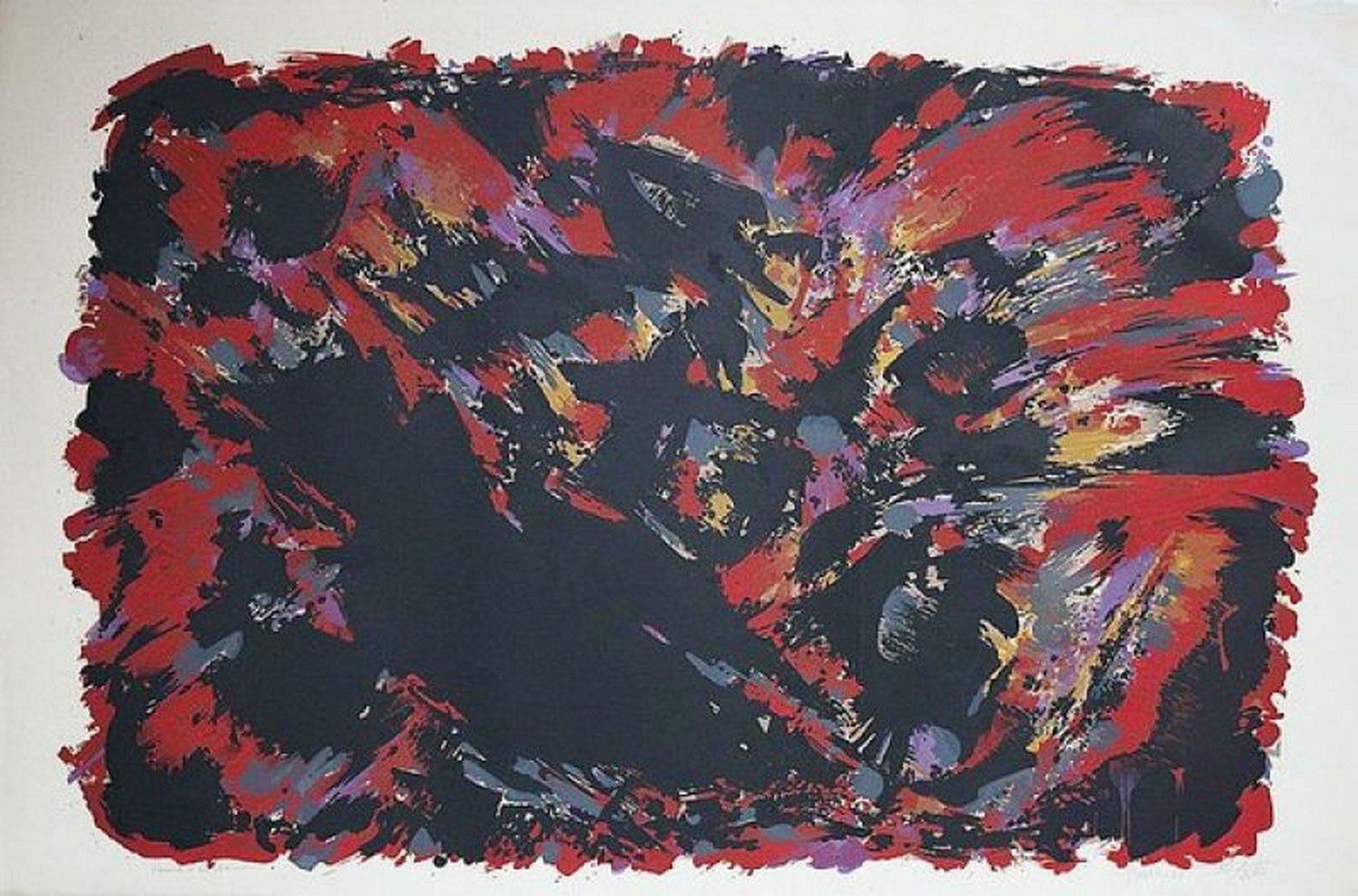 Alfred MANESSIER Abstract Print - The Burgos II trial