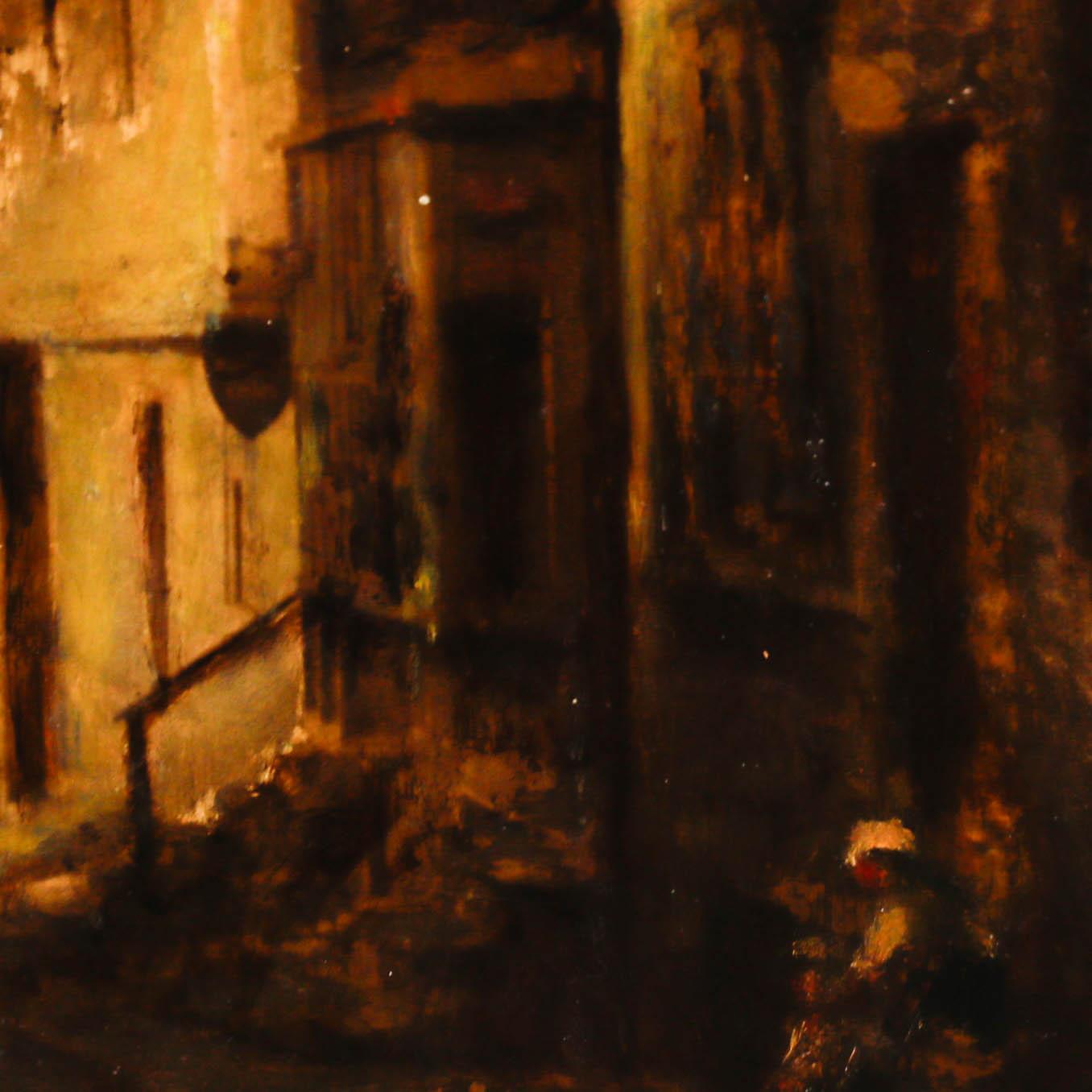 Círculo de Alfred Montague - Óleo enmarcado del siglo XIX, La carreta de madrugada en venta 3