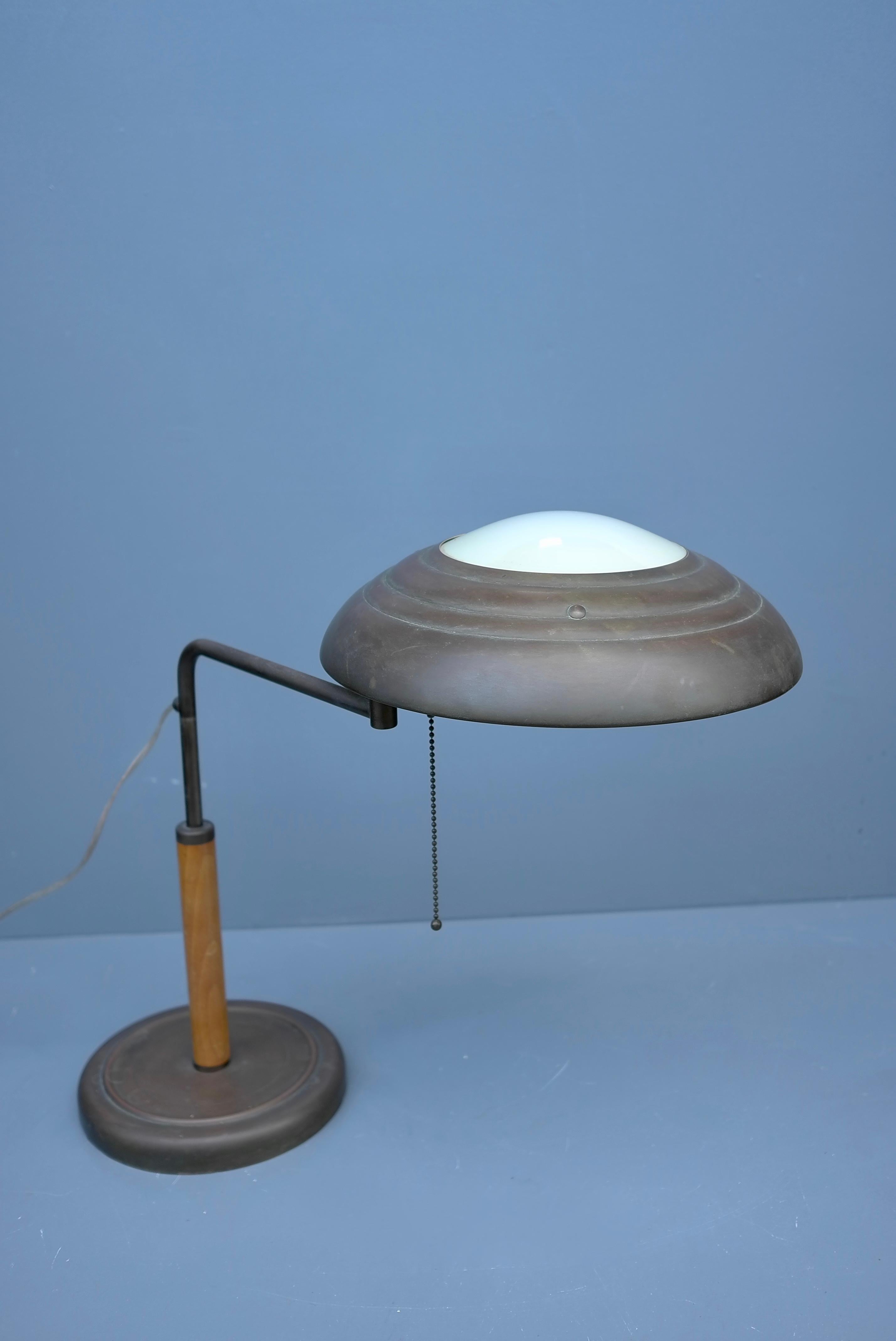 Lampe de bureau Art déco en cuivre d'Alfred Müller, modèle Quick 1500 de Belmag, Zurich 1935 en vente 3