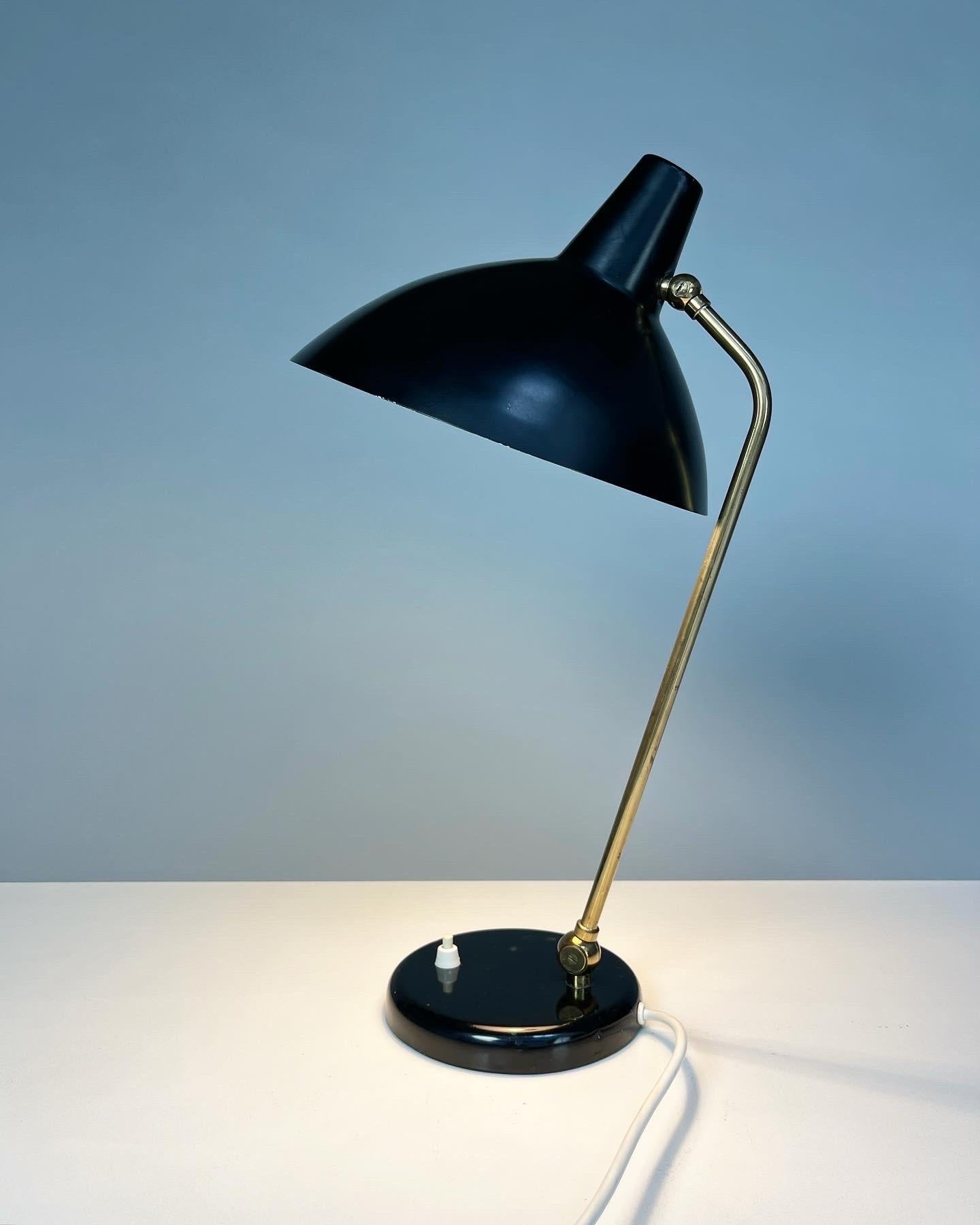 Swiss Alfred Müller Desk Lamp Adria AMBA Switzerland 1950s Brass