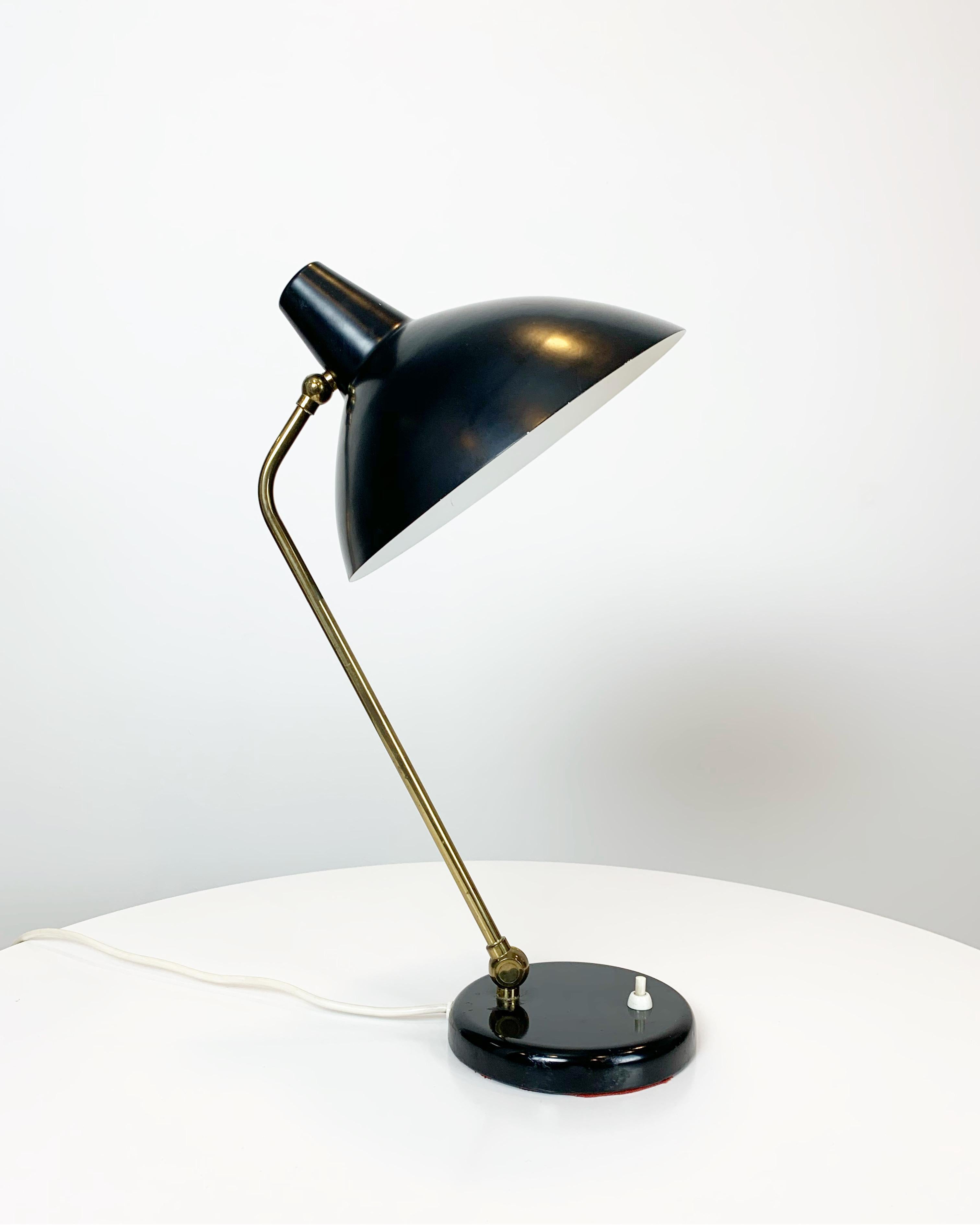Alfred Müller Desk Lamp Adria AMBA Switzerland 1950s Brass In Good Condition In Basel, BS