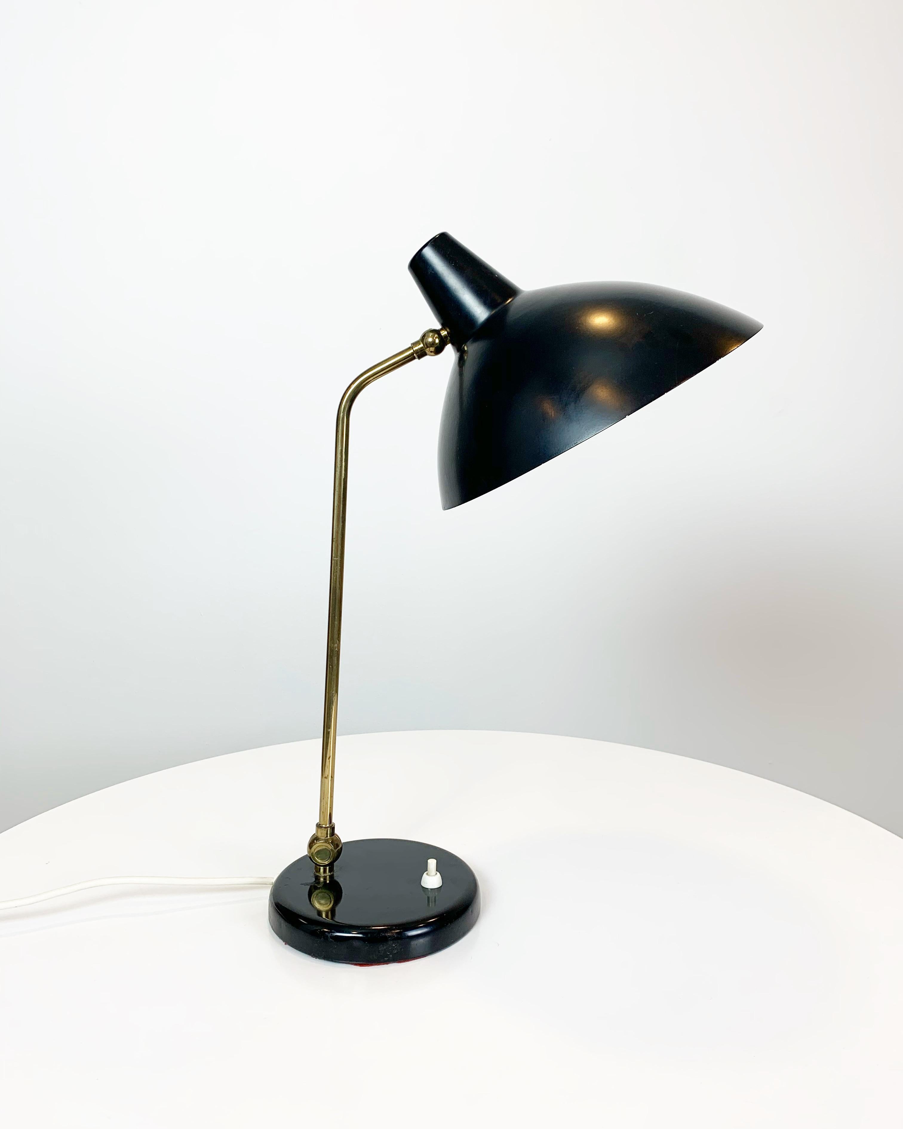 Mid-20th Century Alfred Müller Desk Lamp Adria AMBA Switzerland 1950s Brass