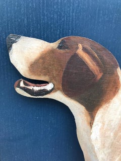 Peinture à l'huile célèbre d'Alfred Munnings de son chien fauve-chauve-souris des années 1920