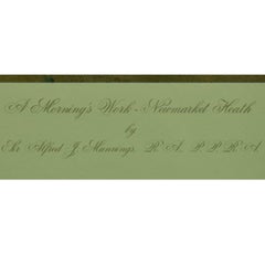 A Morning's Work-Newmarket Heath de Sir Alfred J. Munnings