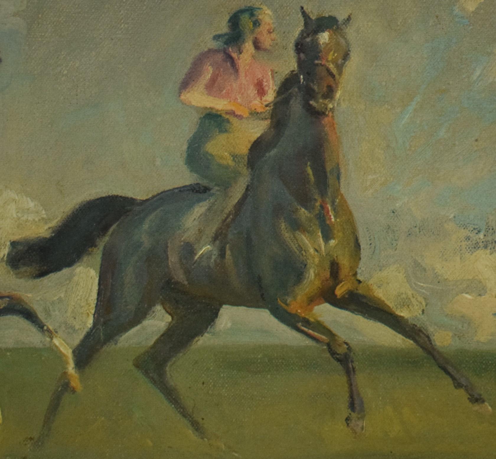 A Morning's Work-Newmarket Heath di Sir Alfred Munnings in vendita 7