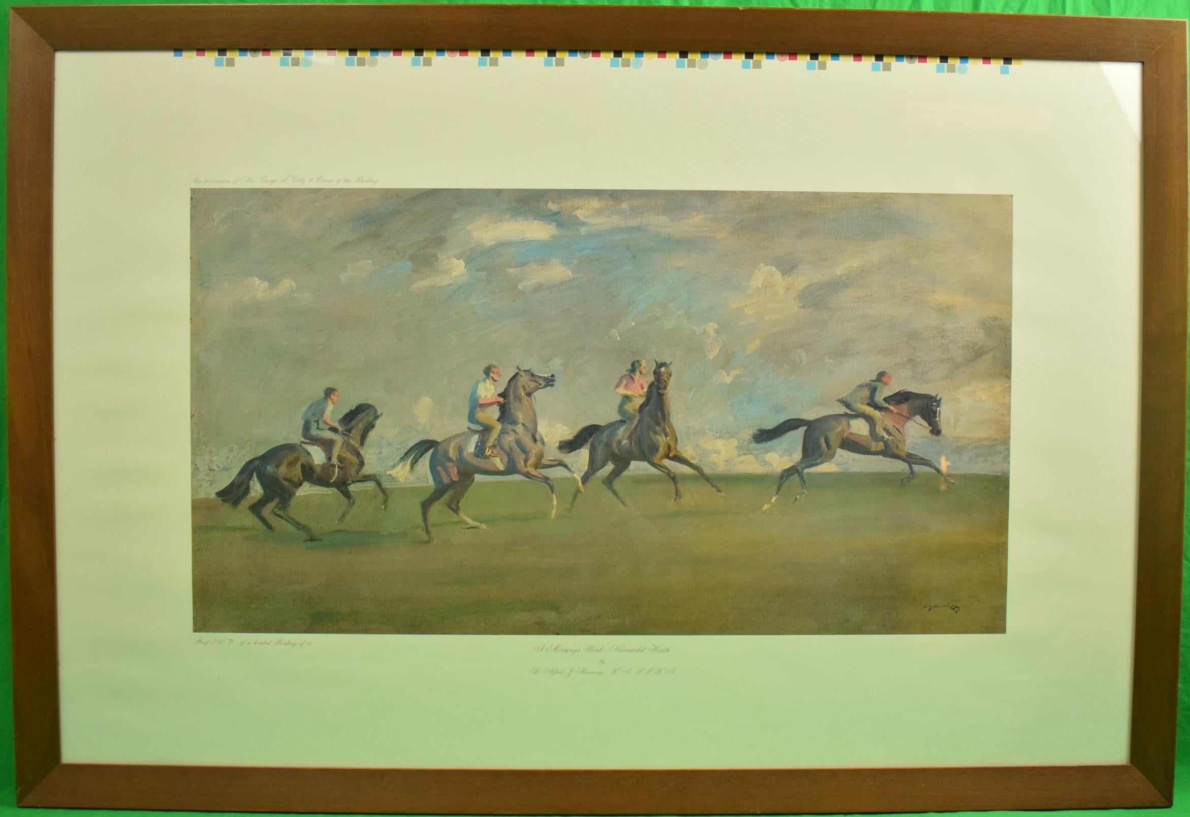 A Morning's Work-Newmarket Heath by Sir Alfred J. Munnings