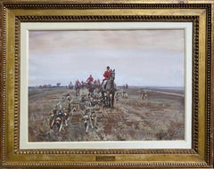Sir Alfred Munnings Watercolour Titled 'The Hunt'