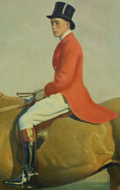 "The Prince of Wales on Forest Witch" c1921 par Sir Alfred Munnings (SIGNÉ)