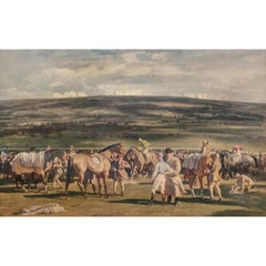 « In The Saddling Paddock, Cheltenham March Meeting » 1952 par Sir Alfred Munnings