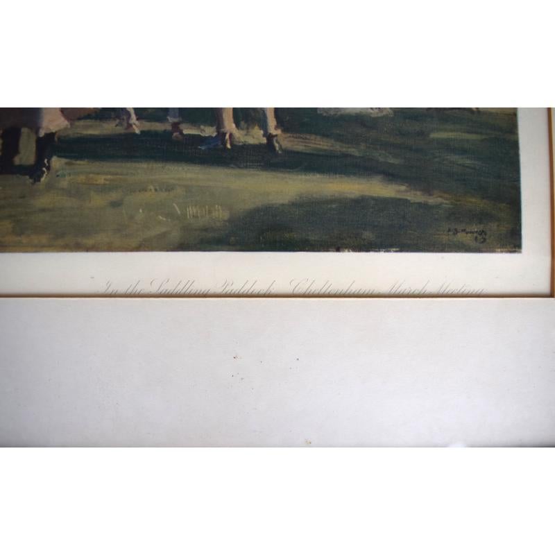„In The Saddling Paddock, Cheltenham March Meeting“ 1952 von Sir Alfred Munnings im Angebot 3