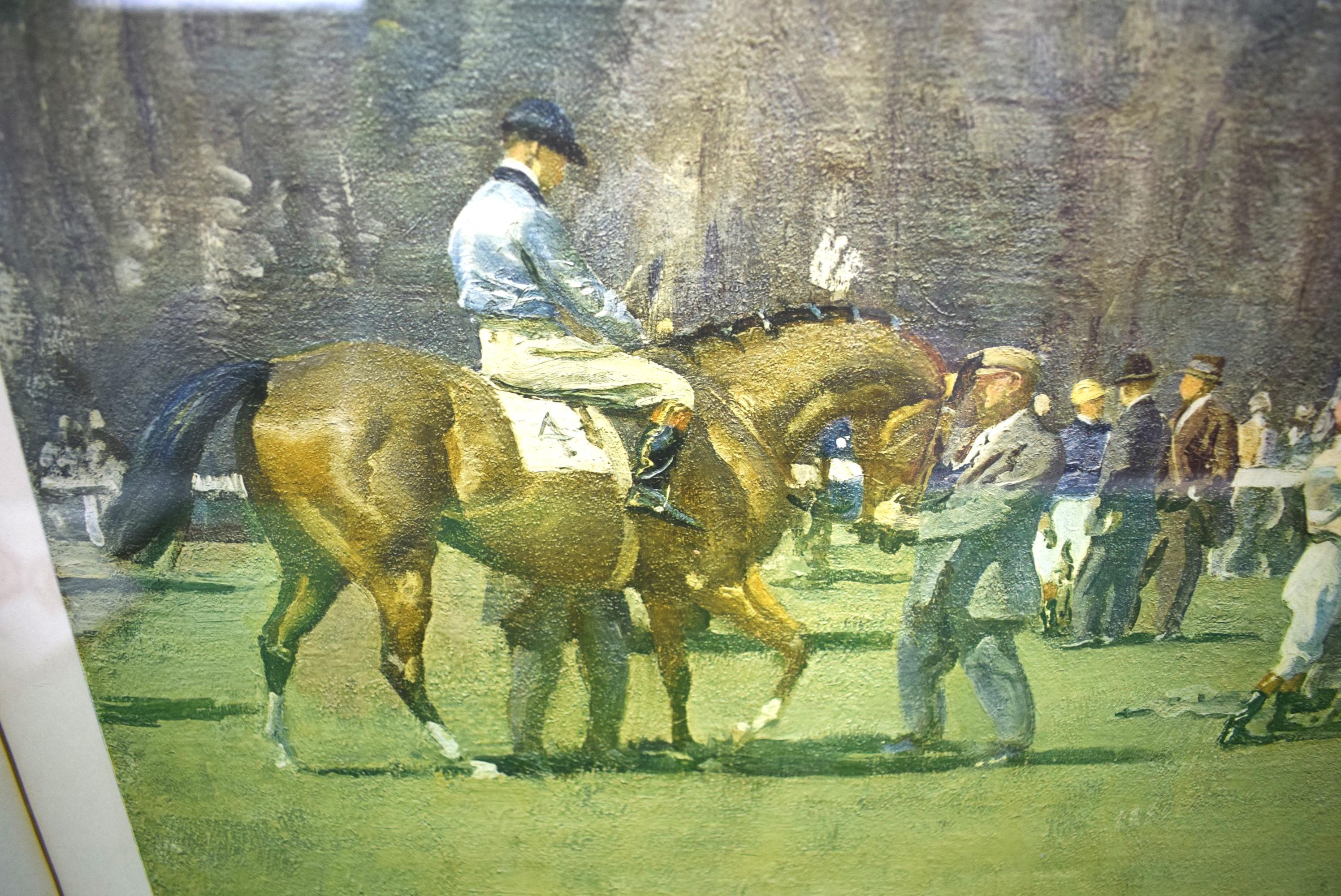 The Paddock At Epsom, Spring Meeting 1932 Chromolithograph by Alfred Munnings  For Sale 6