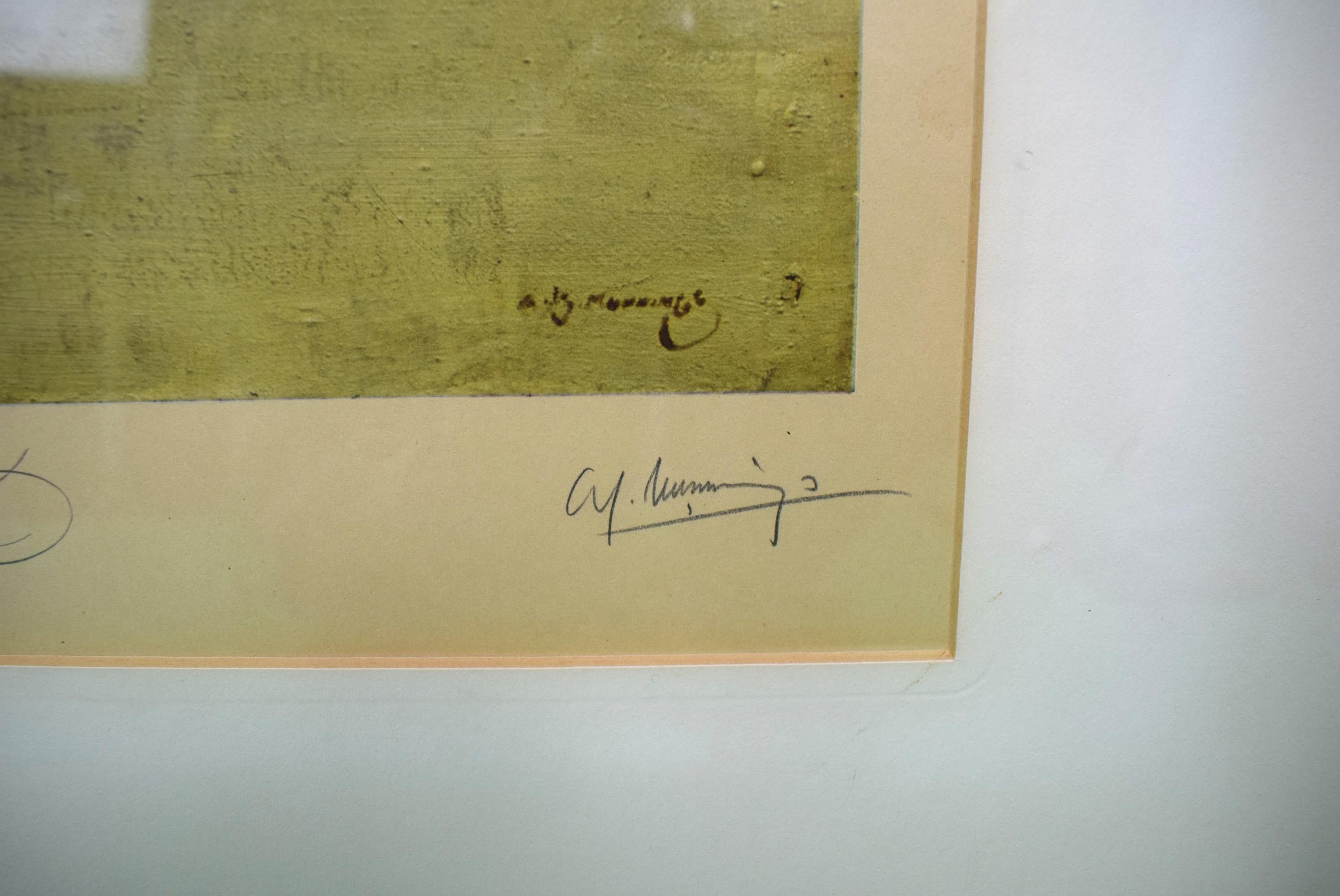„Unsaddling At Epsom, Summer Meeting“ Chromolithograph von Alfred Munnings, 1932  im Angebot 2