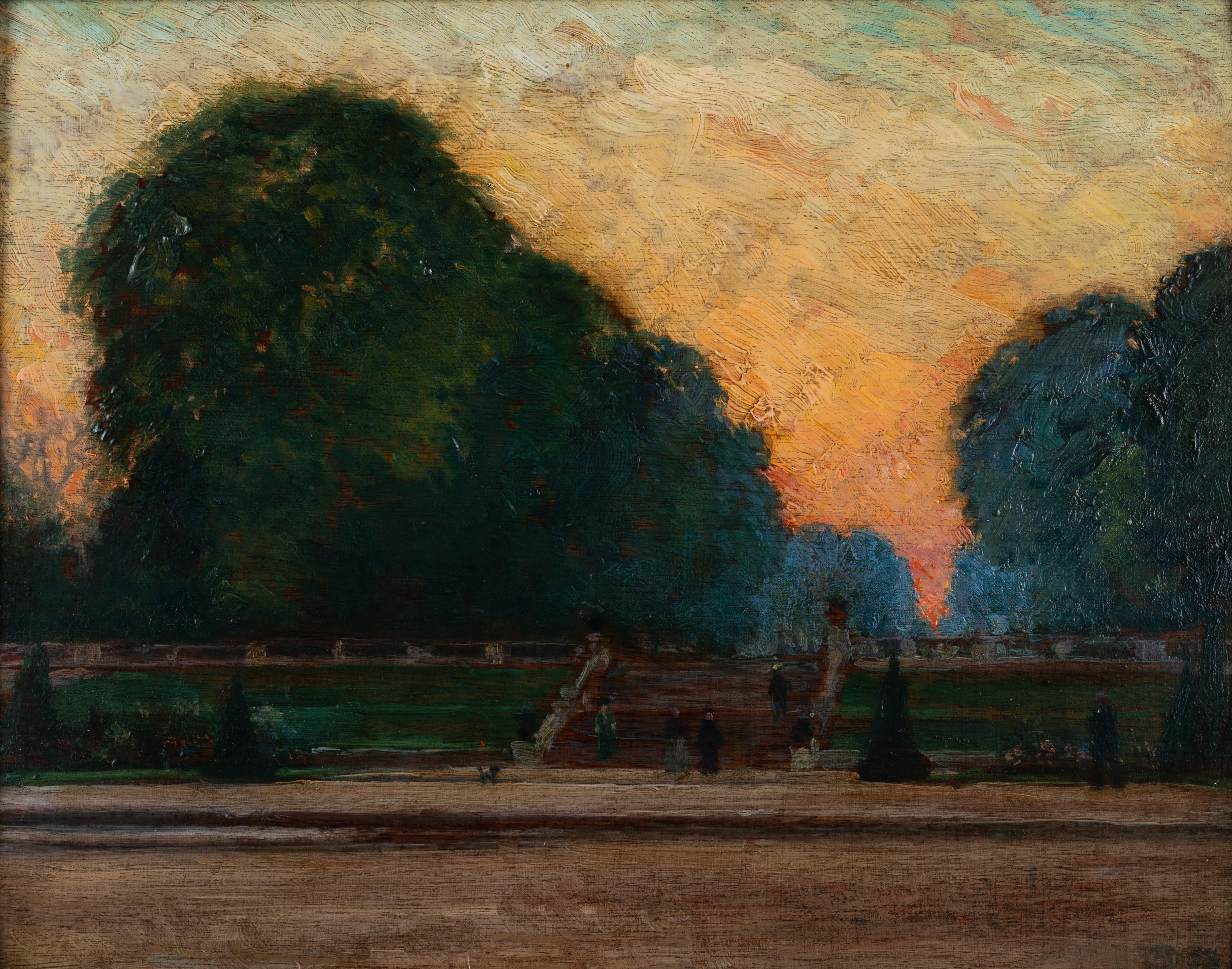 Park-Terrassen in St. Cloud – Painting von Alfred Nathaniel Oppenheim