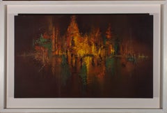 Alfred Nixon Moores (1914-2000) - 1974 Oil, Burmese Festive Illuminations