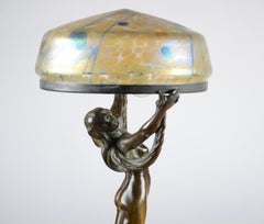 Alfred Ohlson, Tischlampe, Jugendstil, Herman Bergman, Schweden 1910er Jahre