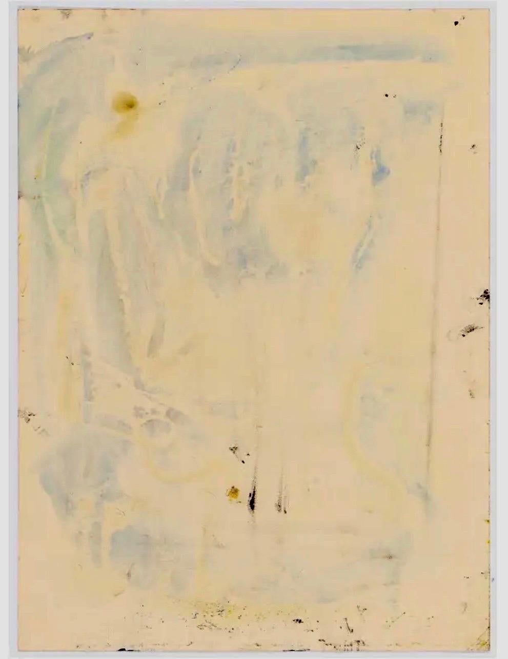 Alfred Ortega Peinture figurative abstraite expressionniste à l'huile en gras Monoprint Painting en vente 3