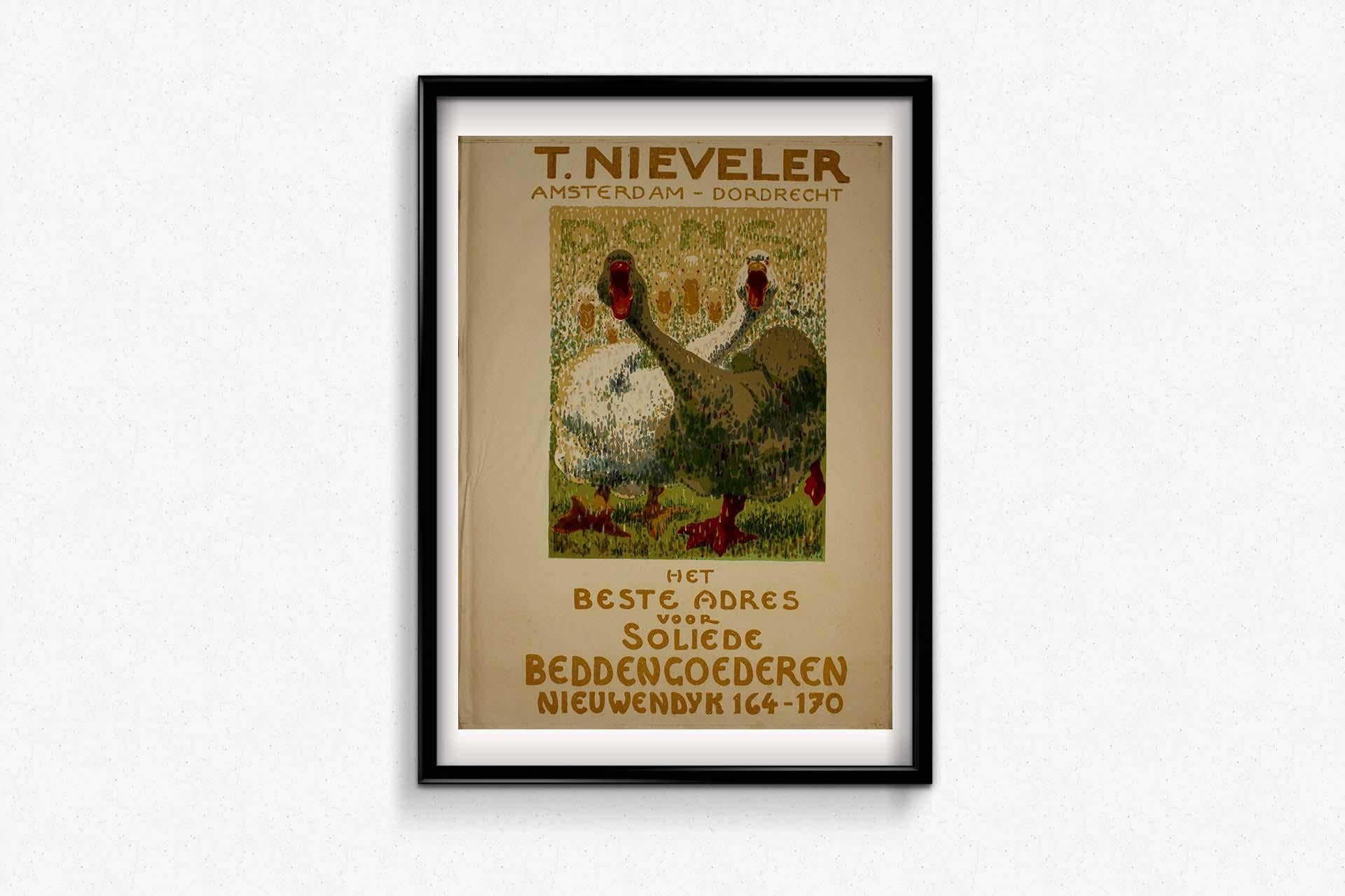 Affiche originale d'Alfred Ost pour T. Nieveler art commercial du début du 20e siècle en vente 1