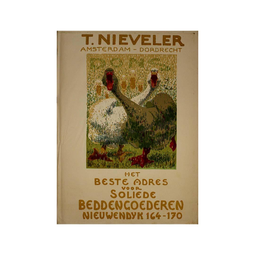 Affiche originale d'Alfred Ost pour T. Nieveler art commercial du début du 20e siècle en vente 3