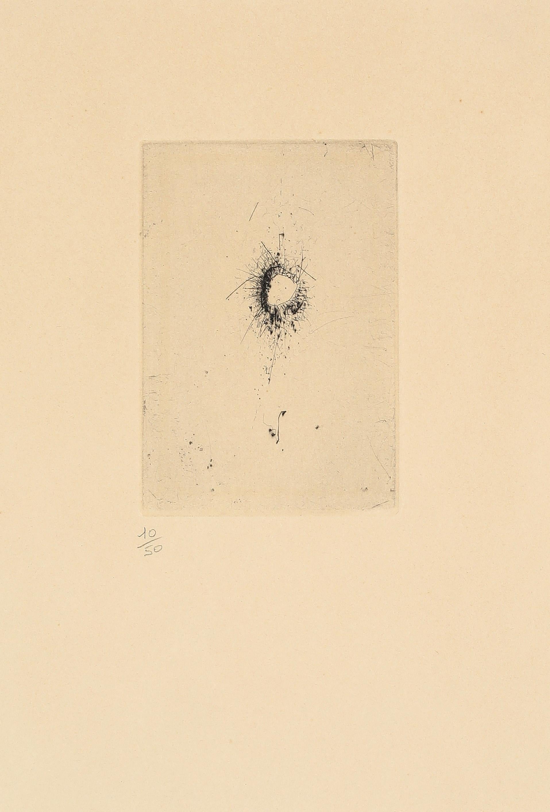 Abstract Etching after WOLS with estate stamp, limited - Print by Alfred Otto Wolfgang Schulze
