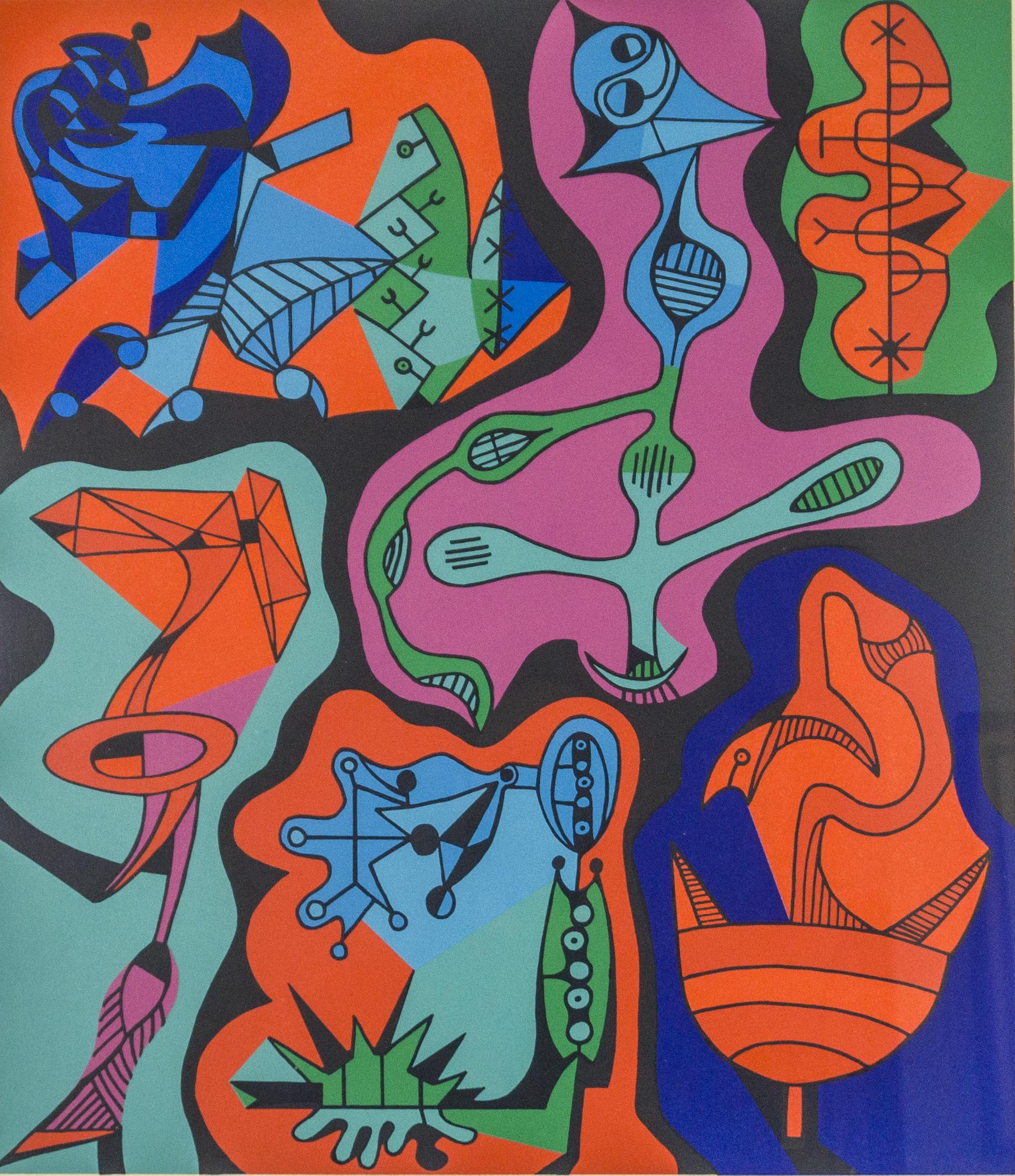 Abstract Print Alfred Pellan - Façonnage