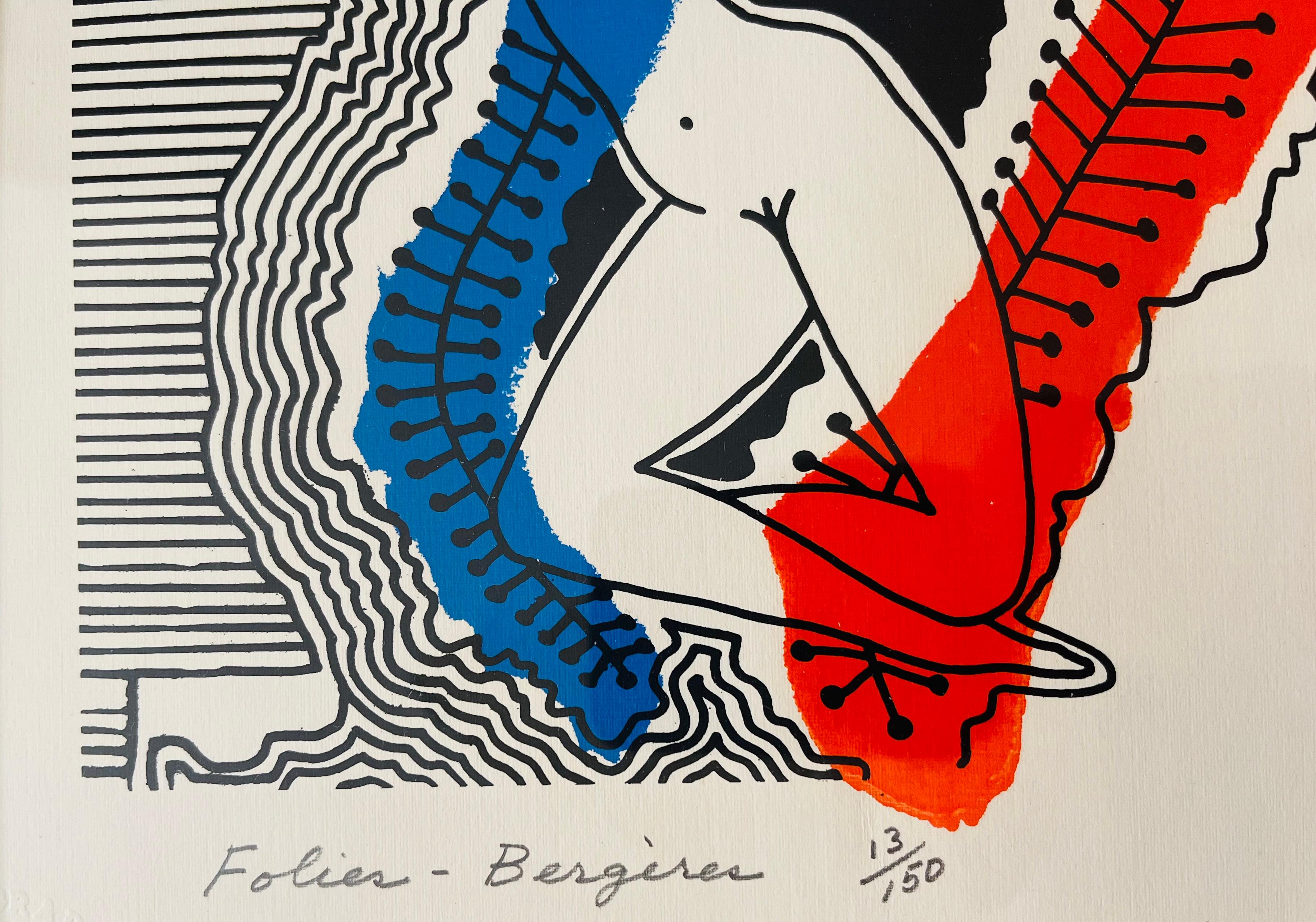 Folies-Bergères (Beige), Abstract Print, von Alfred Pellan