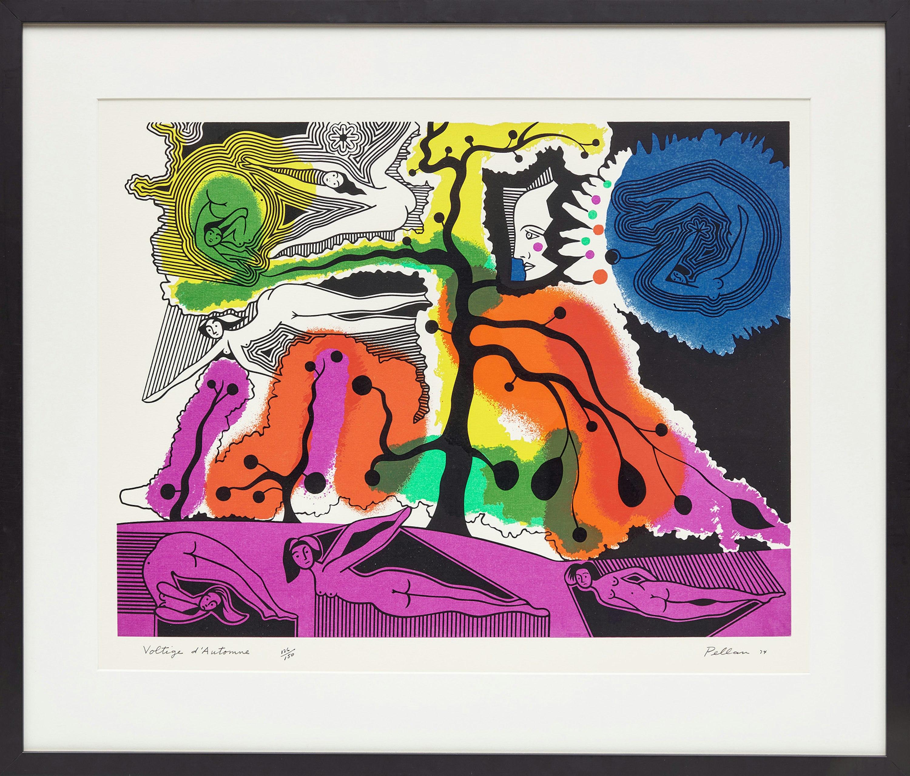 Voltige d'automne - Print by Alfred Pellan