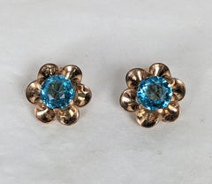 Alfred Philippe for Trifari Aquamarine Retro Earclips