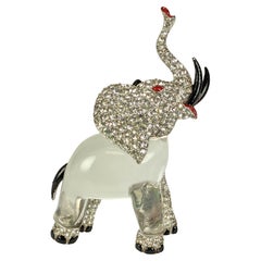 Alfred Philippe for Trifari Jelly Belly Elephant Clip, 1942