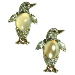 Vintage Alfred Philippe for Trifari Penguin Mini Brooches