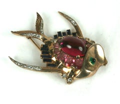 Alfred Philippe for Trifari Retro Angel Fish Brooch