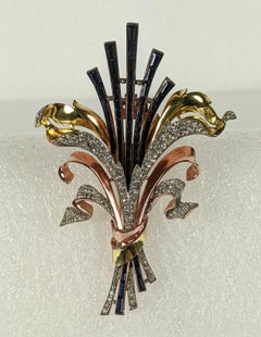 Alfred Philippe pour Trifari Broche rétro Lily Clip