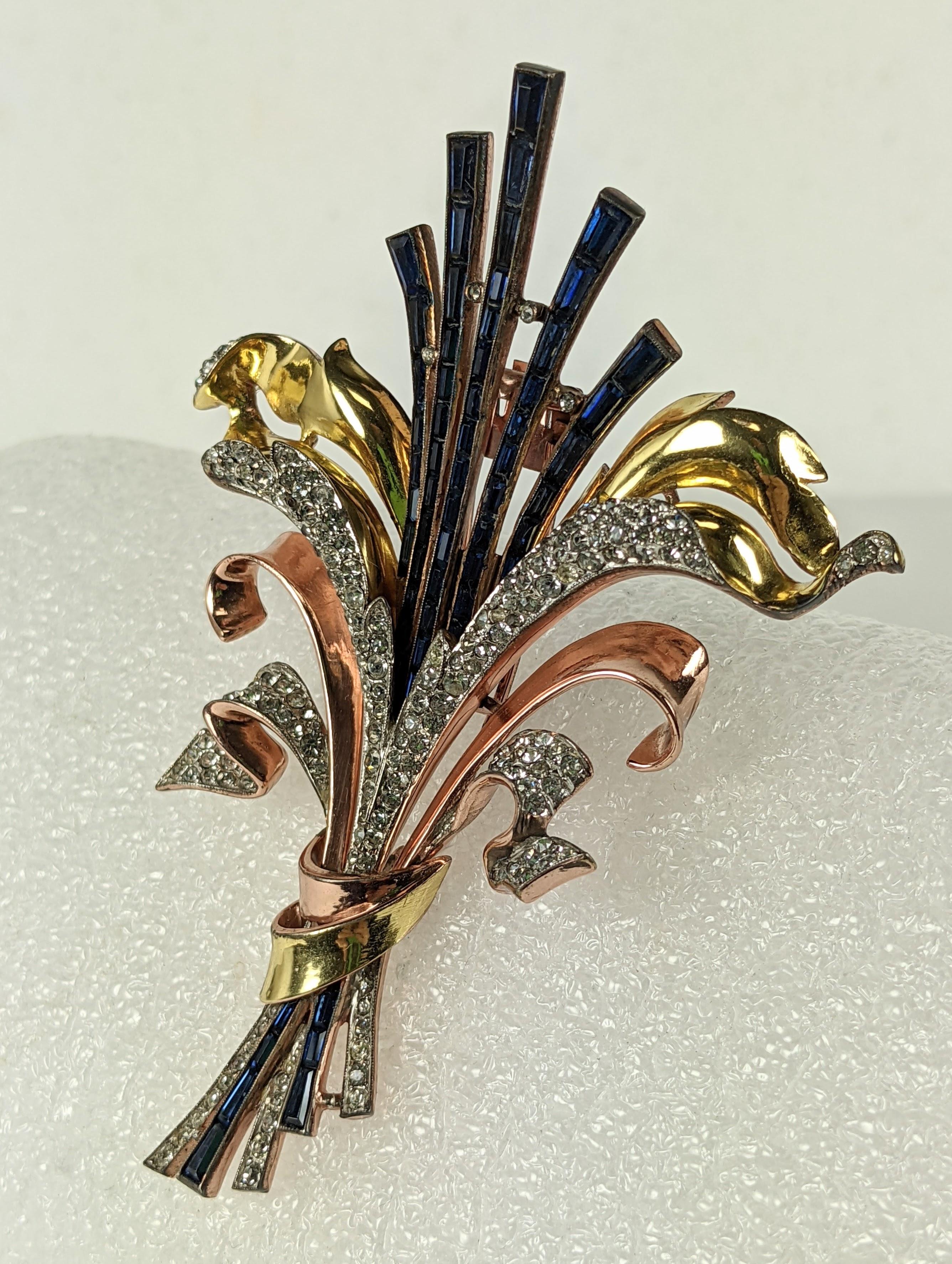 Alfred Philippe for Trifari Retro Lily Clip Brooch In Excellent Condition For Sale In New York, NY