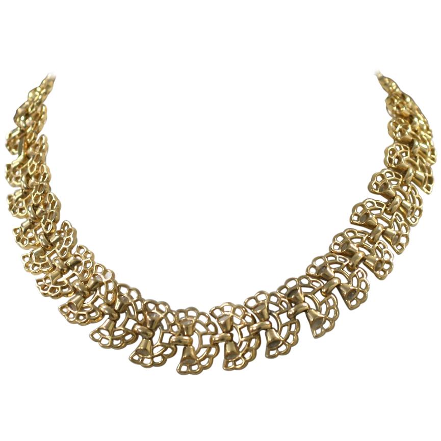 Alfred Philippe for Trifari Retro Link Necklace For Sale
