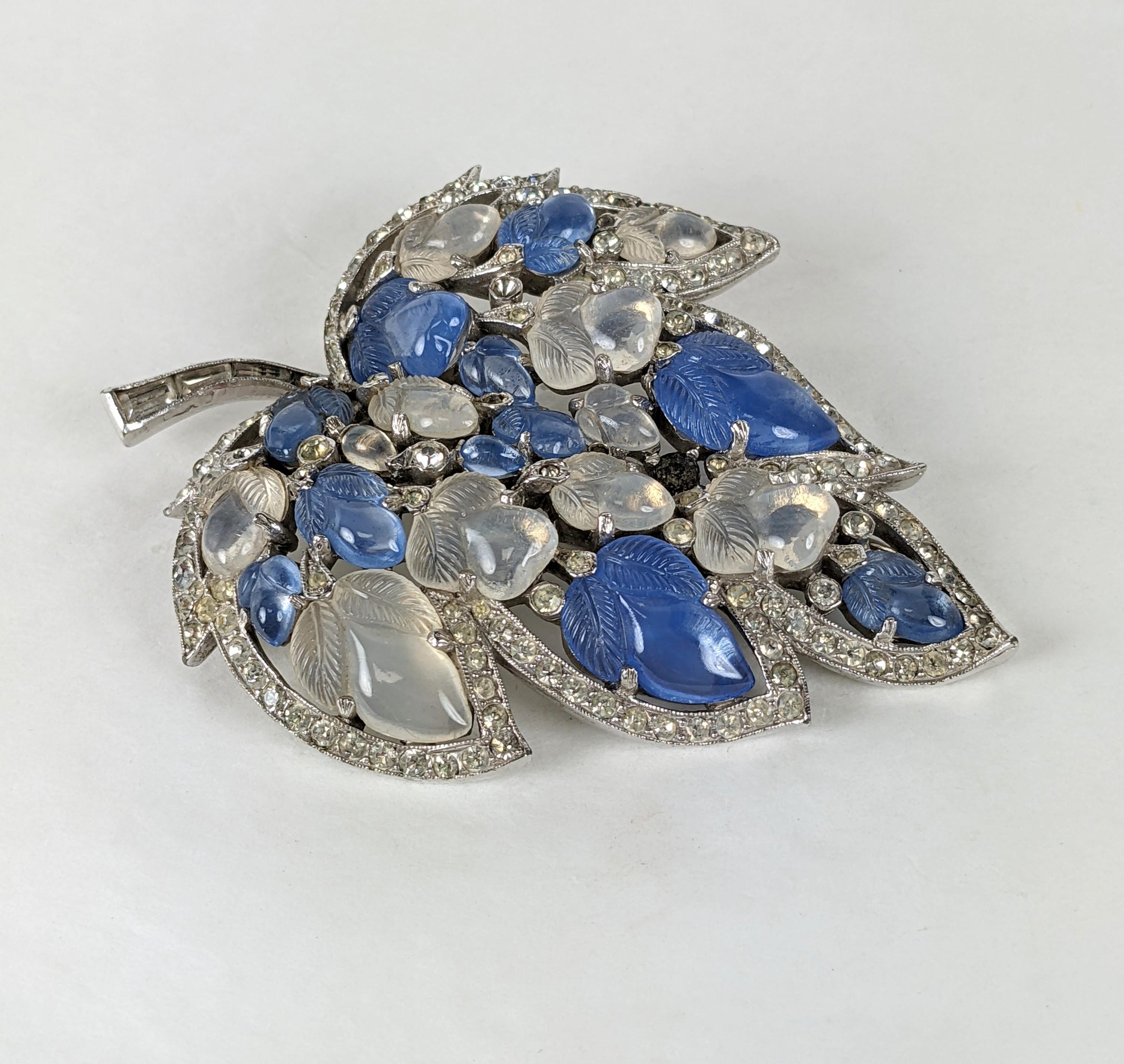 Alfred Philippe Trifari Fruit Salad Leaf Clip In Good Condition For Sale In New York, NY