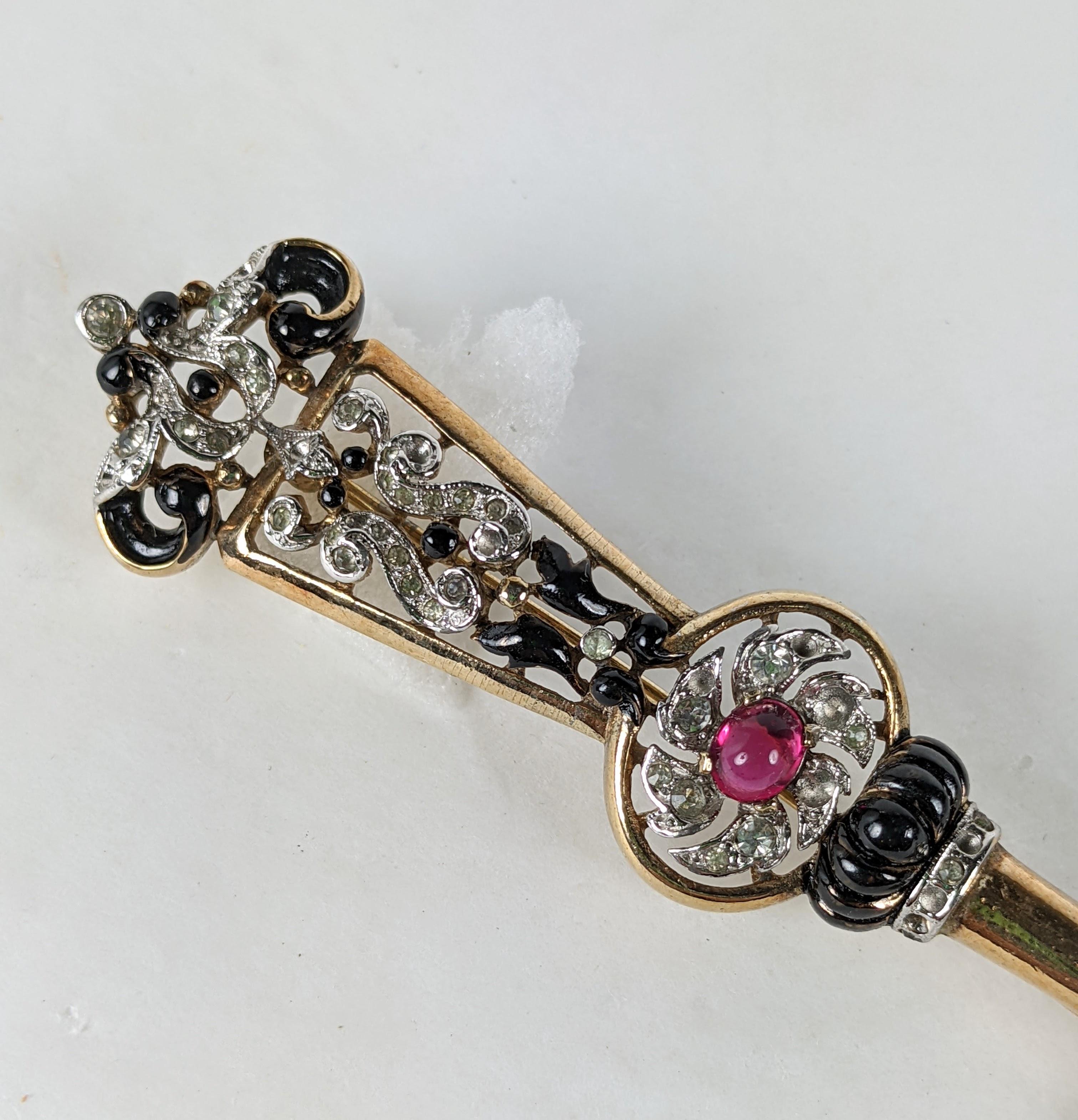 Alfred Phillipe for Trifari Large Key Brooch In Good Condition For Sale In New York, NY