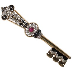 Alfred Phillipe for Trifari Large Key Brooch