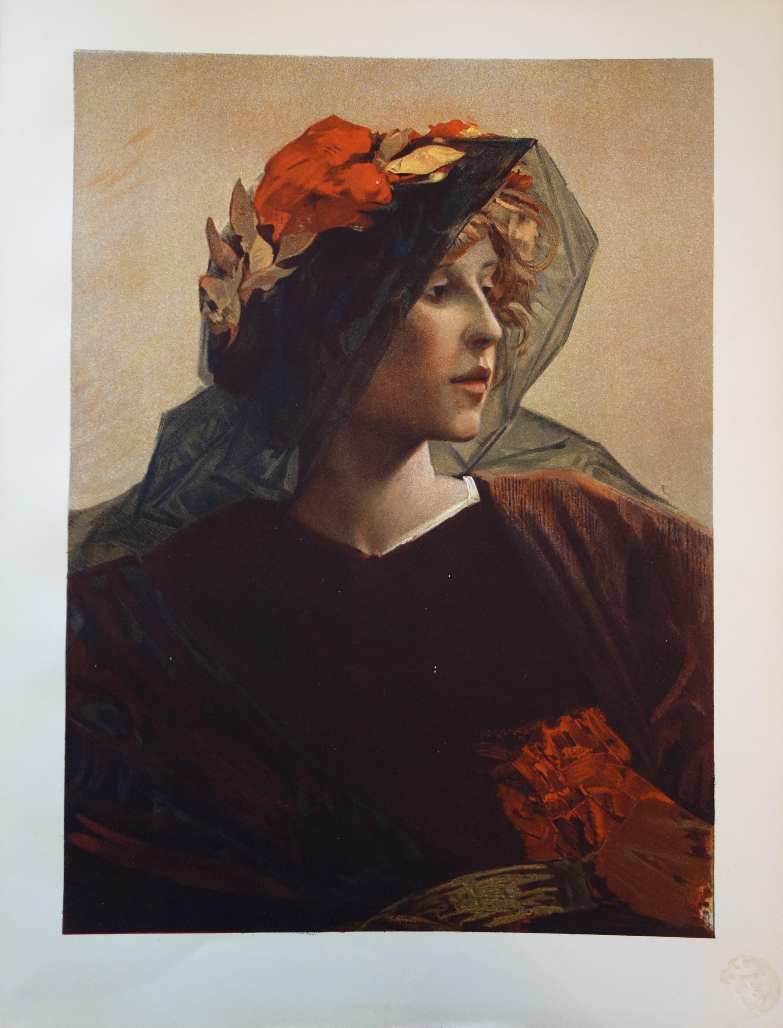 Imperia (Caprices of Verlaine) - Original Lithograph 1899 - Print by Alfred Pierre Agache