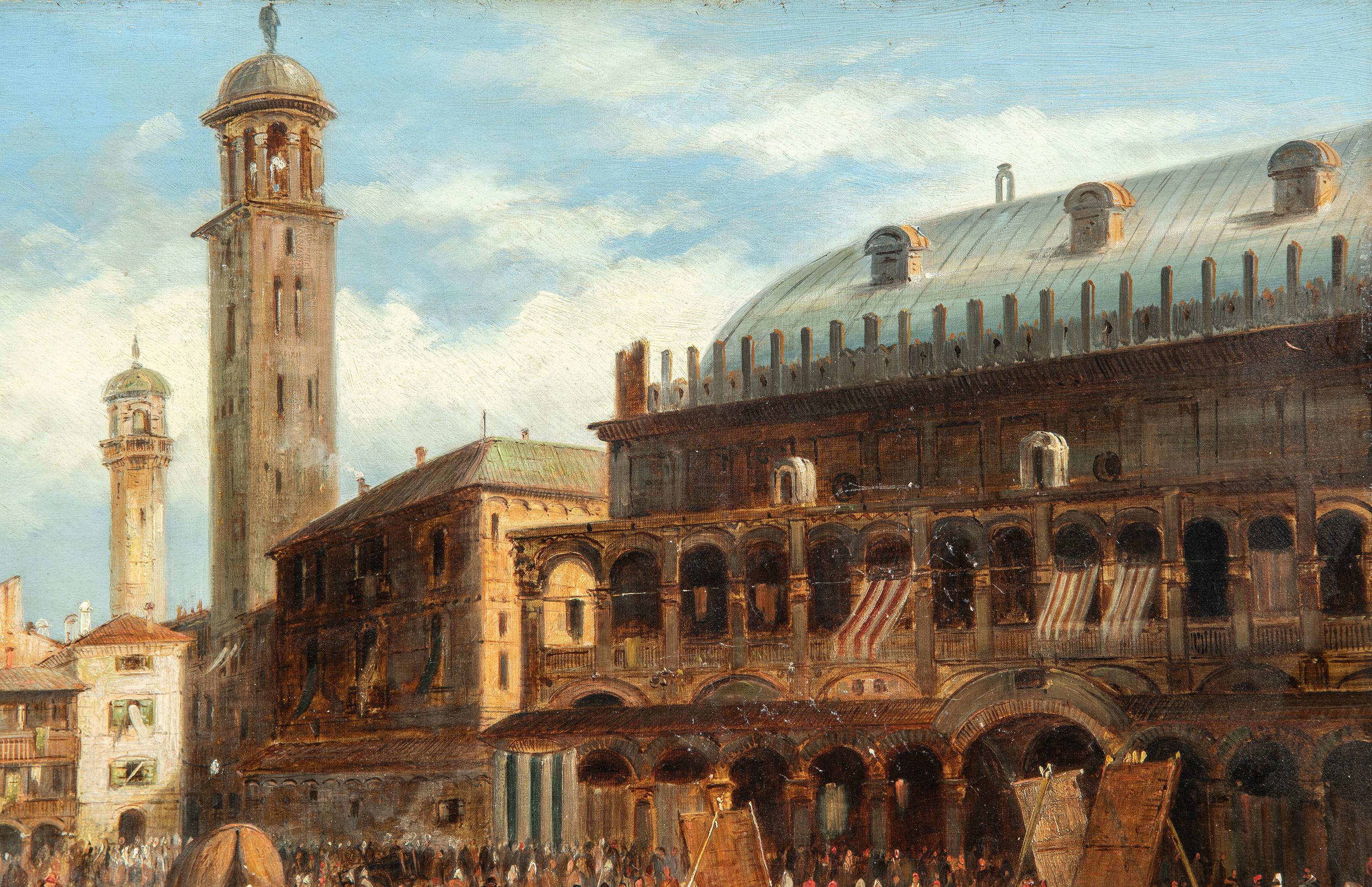 Alfred Pollentine (1836 - 1890) - Padua, Piazza della Frutta.

36 x 62 cm.

Antique oil painting on canvas, without frame.

- Work signed bottom right: “A. Pollentine
