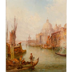 Alfred Pollentine (britannique, 1836-1890) « Venise en juillet », peinture à l'huile sur toile