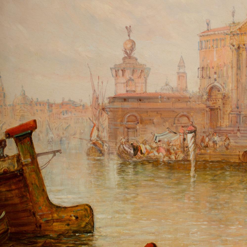 Toile Alfred Pollentine (britannique, 1836-1890) « Venise en juillet », peinture à l'huile sur toile en vente