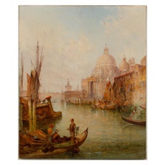 Alfred Pollentine (inglese, 1836-1890) "Venezia in luglio" Olio su tela.