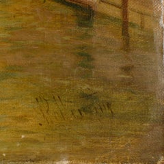 Alfred Pollentine (British, 1836-1890) "Venice in June" Oil on canvas painting.