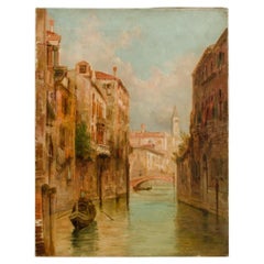 Alfred Pollentine (inglese, 1836-1890) "Venezia in giugno" Olio su tela.