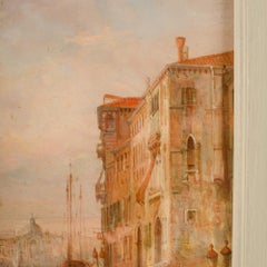 Peinture « Venise au printemps » d'Alfred Pollentine (britannique, 1836-1890),