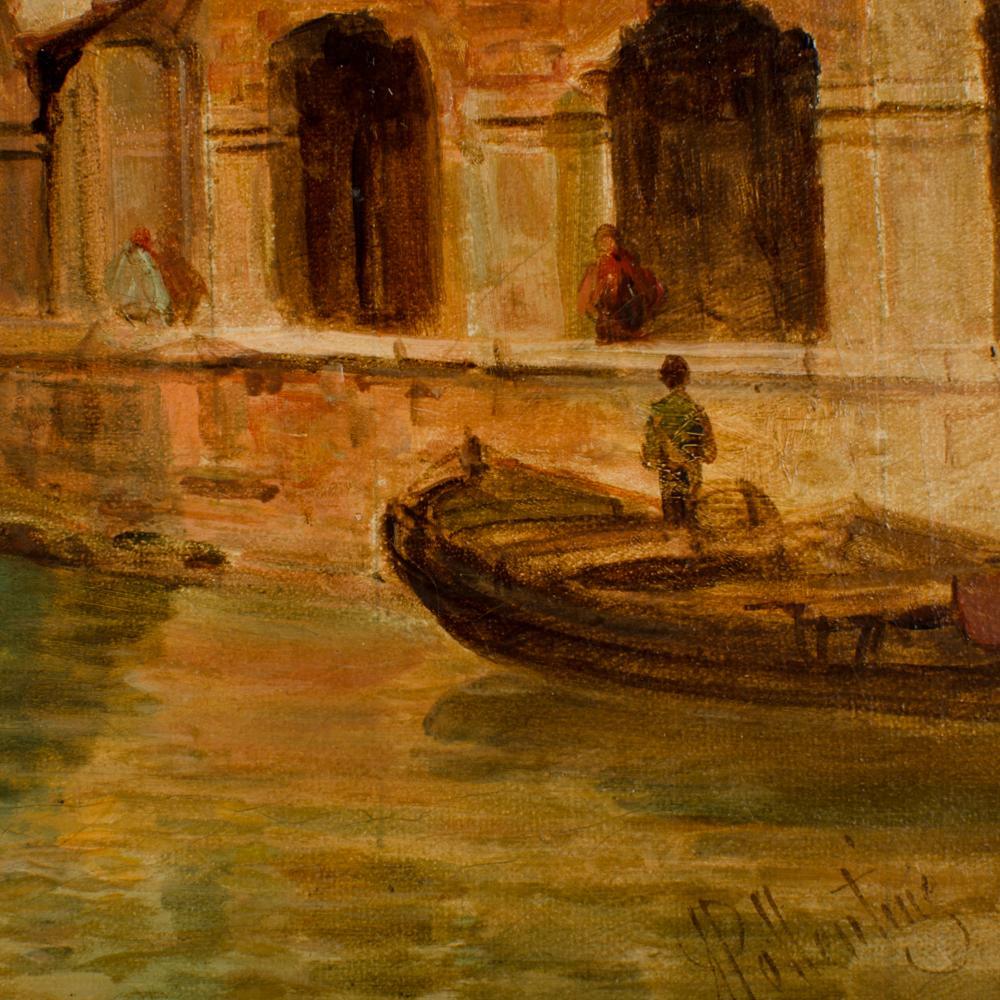 Alfred Pollentine (britisch, geb. 1836 - d. 1890) „Venice In May“, Öl auf Leinwand im Zustand „Gut“ im Angebot in Philadelphia, PA