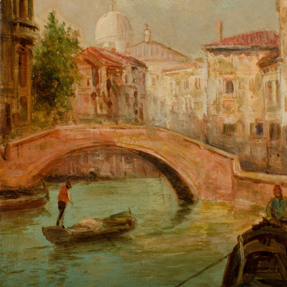 Alfred Pollentine (britisch, geb. 1836 - d. 1890) „Venice In May“, Öl auf Leinwand im Angebot 1